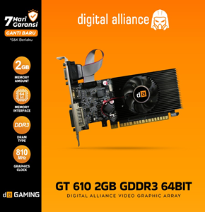 VGA CARD DIGITAL ALLIANCE GT 610 2GB GDDR3 64Bit NVIDIA GPU GRAPHIC